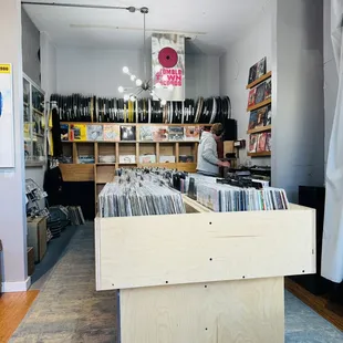 The old record store in the cafe