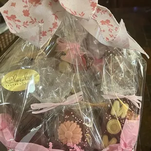 a basket of chocolates