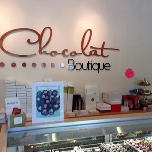 a display of chocolates