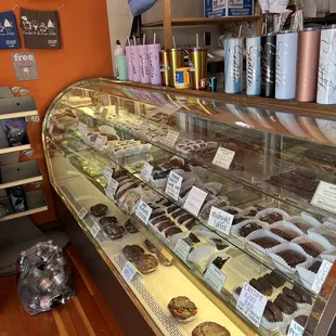 a display of various types of chocolates