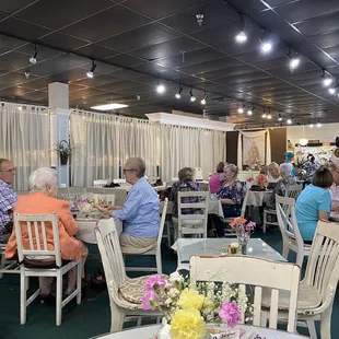people sitting at tables