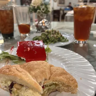 1/2 chicken salad and pretzel salad