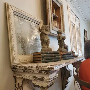 a woman sitting at a table