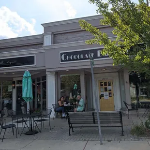 Small patio out front.