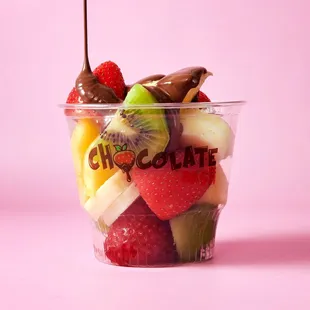 Mixed Fruit cup with belgian chocolate