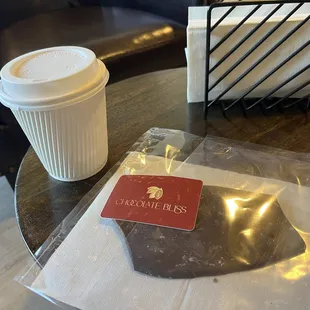 dark chocolate and latte