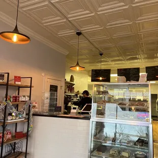 the interior of a chocolate shop