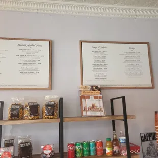 Menu and interior