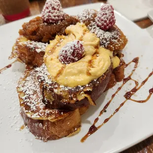 Pumpkin brulee french toast