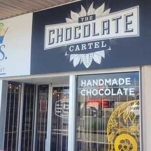 the front of a chocolate shop