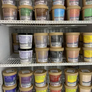 Gelato and sorbet case