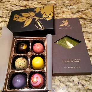 a box of assorted chocolates