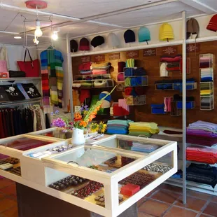 a woman in a clothing store