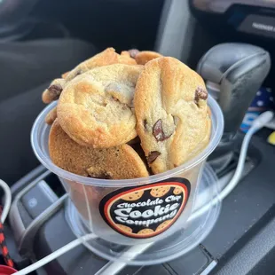 a cup of cookies