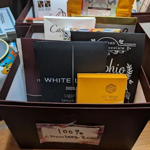 Some different brands have unsweetened dark chocolate bars.