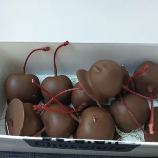 Chocolate dipped cherries