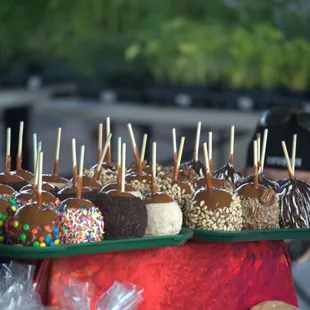 a tray of caramels with sprinkles