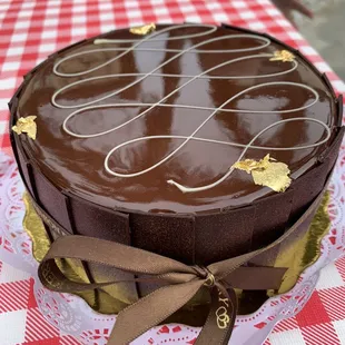 Delicious chocolate mousse cake
