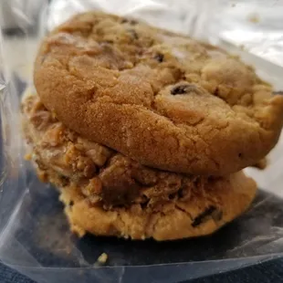 Coffee Almond Fudge Ice Cream Sandwich ($3)