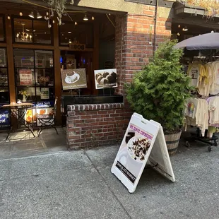 a sign for a chocolate shop