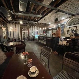 the interior of a coffee shop