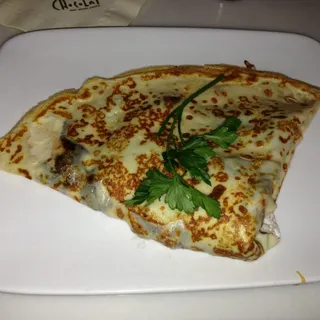 Portobello, Ricotta and Mozzarella Crepe