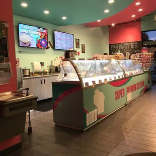 the interior of a chocolate shop