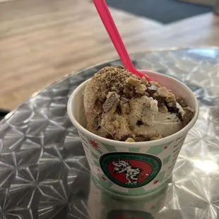 Ice cream with toppings