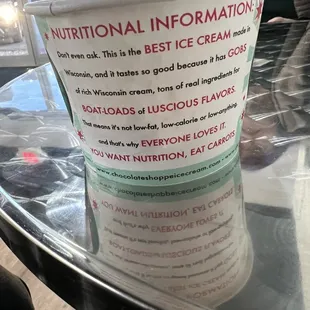 Ice cream cup container