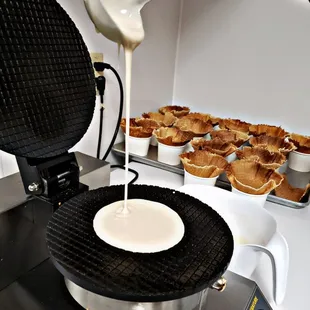 Homemade Waffle Bowls.