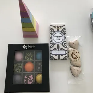Some French truffles, White chocolates and others