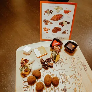 Chocolate tasting plate