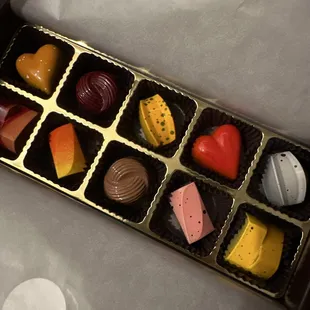 assortment of 10 chocolates