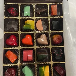 a box of assorted chocolates