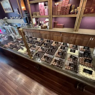 a display of chocolates