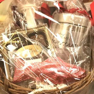 a basket of chocolates