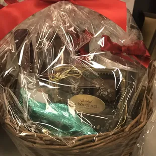 a basket of chocolates