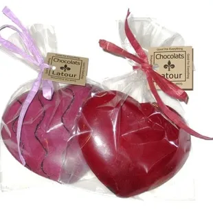 Solid chcolate hearts, Habanerro or lavender and sea salt