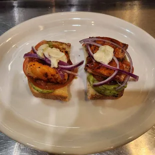 Glazed Salmon Sandwhich