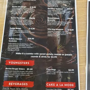 Weekly menu