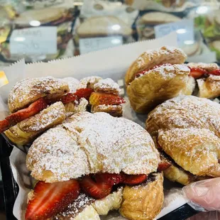 Strawberry Nutella croissants