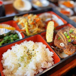 a variety of different types of food