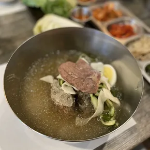 Cold noodle (naengmyun) in beef broth