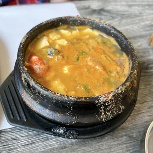 seafood and beef soon tofu stew