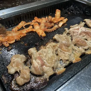 Spicy squid &amp; thinly cut pork