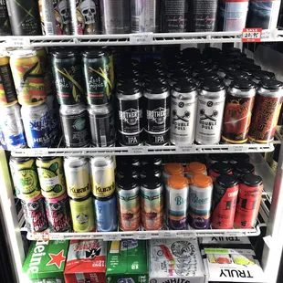 a variety of beverages