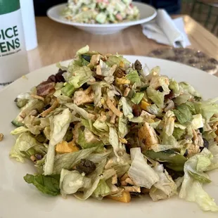 a salad on a white plate