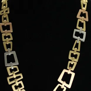 Handmade 18k and Platinum Chain