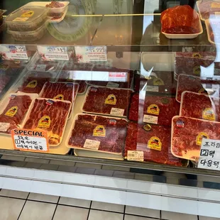 a variety of meats for sale