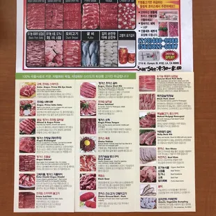Gift set and menu